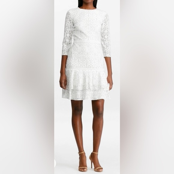 Lauren Ralph Lauren Dresses & Skirts - LAUREN Ralph Lauren Cotton Blend Black/ White Lace Dress Size 12